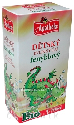 APOTHEKE BIO DETSKÝ ČAJ FENIKLOVÝ (OD UKONČENÉHO 1. TYŽDŇA) 20X1,5 G