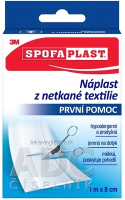 3M SPOFAPLAST Č.864, NÁPLASŤ 8CM X 1M, Z NETKANEJ TEXTÍLIE, EXTRA JEMNÁ, PÁS, 1