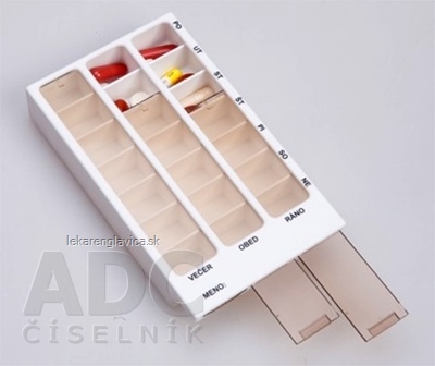 DÁVKOVAČ LIEKOV TÝŽDENNÝ BIELY 1KS