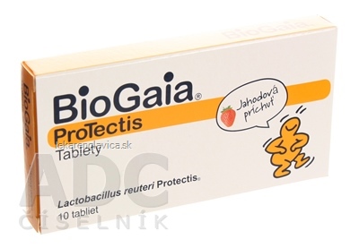 BIOGAIA PROTECTIS ŽUVACIE TABLETY JAHODOVÁ PRÍCHUŤ 1X10 KS