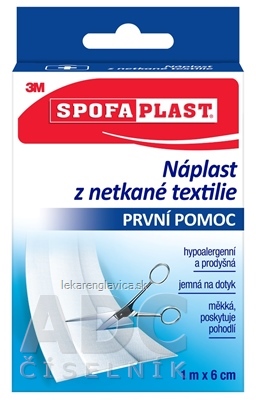 SPOFAPLAST C.854 NAPLAST 1KS 6CM X 1M, Z NETKANEJ TEXTILIE, EXTRA JEMNA, PA