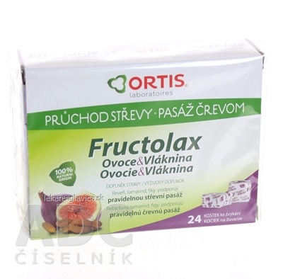 FRUCTOLAX OVOCIE A VLÁKNINA KOCKY 1X24 KS