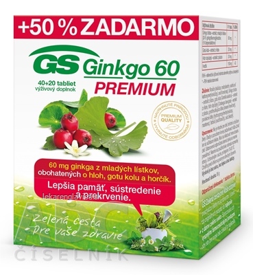 GS GINKGO 60 PREMIUM                               TABLETY 1X60 KS