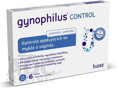 GYNOPHILUS CONTROL 6KS VAGINALNE TABLETY 1X6 KS