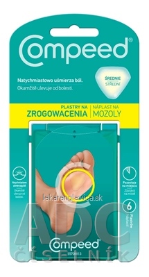 COMPEED HYDROKOLOIDNA NAPLAST NA MOZOLE            6KS GELOVA, STREDNA 1X6 KS