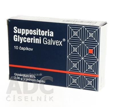 SUPPOSITORIA GLYCERINI GALVEX - GLYCERÍNOVÉ ČAPÍKY 1X10 KS