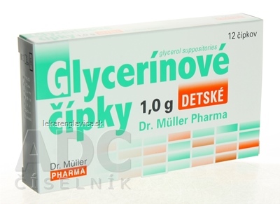 DR. MULLER GLYCERINOVE CIPKY 1,0 G 12KS SUP DETSKE 1X12 KS