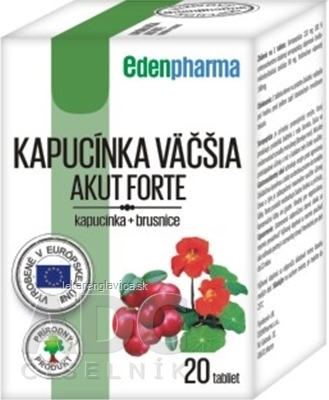 EDENPHARMA KAPUCÍNKA VÄČŠIA AKUT FORTE TABLETY 1X20 KS