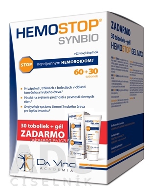 HEMOSTOP SYNBIO - DA VINCI KAPSULY 1X90 KS+GÉL 75 ML ZADARMO