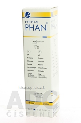 HEPTAPHAN DIAGNOSTICKÉ PRÚŽKY NA MOČ 1X50 KS