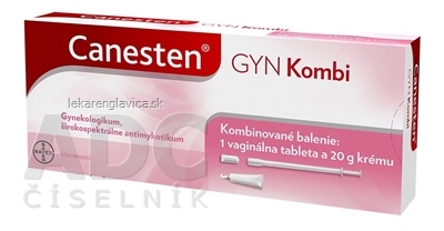 CANESTEN KOMBI TBL VAG 1X500 MG + CRM VAG 1X20 G