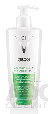 VICHY DERCOS ANTI-DANDRUFF SAMPON 390ML PROTI LUPINAM NA NORMALNE A MASTNE VLASY