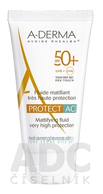 A-DERMA PROTECT AC FLUIDE MATIFIANT SPF50+ 40ML ZMATNUJUCI FLUID