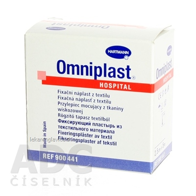 OMNIPLAST NÁPLASŤ TEXTILNÁ NA CIEVKE (2,5CMX5M) 1X1KS