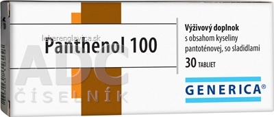 GENERICA PANTHENOL 100 TABLETY 1X30 KS