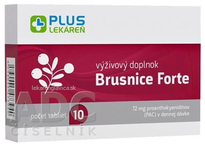 PLUS LEKÁREŇ BRUSNICE FORTE TABLETY 1X10 KS