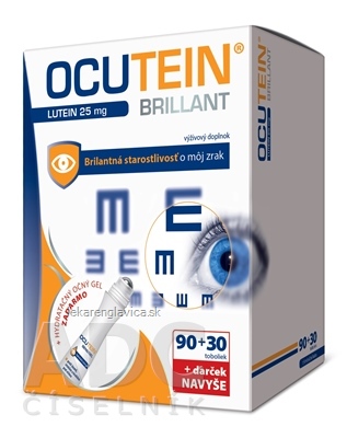 OCUTEIN BRILLANT LUTEÍN 25 MG-DA VINCI KAPSULY 1X120 KS + DARČEK ANTISTATICKA UTIERKA NA 