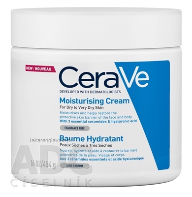 CERAVE HYDRATACNY KREM SUCHA AZ VELMI SUCHA POKOZKA 1X454 G