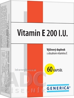 GENERICA VITAMIN E 200 MG KAPSULY 1X60 KS