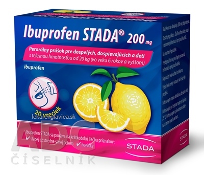 IBUPROFEN STADA 200 MG PERORALNY PRASOK PLV POR 20X200 MG (VRE.PAPIER/PE/AL/PE)