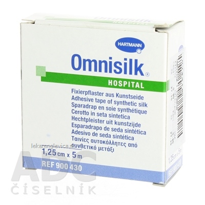 OMNISILK HYPOALERGÉNNA NÁPLASŤ Z BIELEHO HODVÁBU (1,25CMX5M