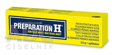 PREPARATION H  rektálna masť 1X25 G