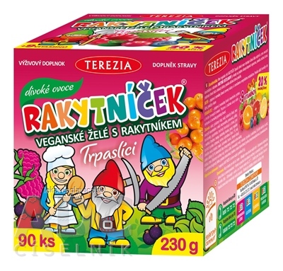 TEREZIA RAKYTNICEK VEGANSKE ZELE TRPASLICI         DIVOKE OVOCIE 1X90 KS