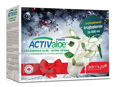 BARNY'S ACTIVALOE FORTE ZVÝHODNENÉ TROJBALENIE 3X500 ML+KARTIČKA S VERNOST