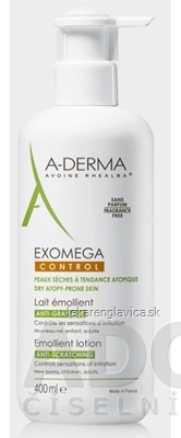 A-DERMA EXOMEGA CONTROL LAIT EMOLLIENT 400ML EMOLIENCNE MLIEKO 