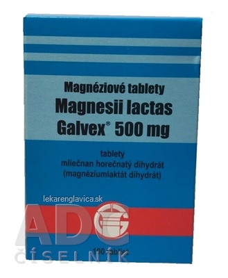 MAGNÉZIOVÉ TABLETY GALVEX 100x500 MG