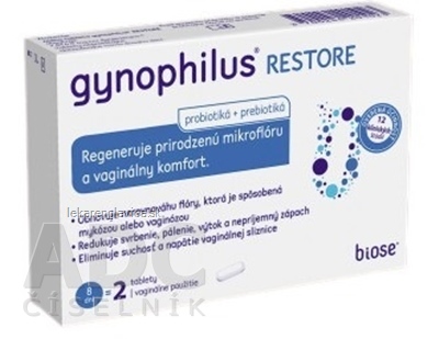GYNOPHILUS RESTORE 2KS VAGINALNE TABLETY 1X2 KS