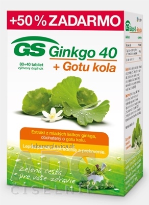 GS GINKGO 40+GOTU KOLA                           TABLETY 1X120 KS