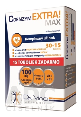 COENZYM EXTRA MAX 100MG - DA VINCI CPS 30+15 ZADARMO (45 KS)