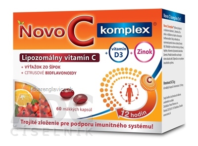 NOVO C KOMPLEX                                     60KS LIPOZOMALNY VITAMIN C + VITAMIN D3 + ZINOK, K