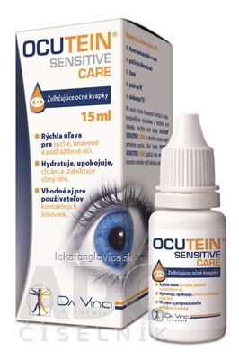 OCUTEIN SENSITIVE - DA VINCI ZVLHČUJÚCE OČNÉ KVAPKY 1X15 ML