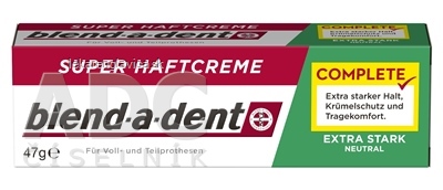 BLEND-A-DENT EXTRA STARK NEUTRAL COMPLETE SUPER FIXAČNÝ DENTÁLNY KRÉM 1X47 G