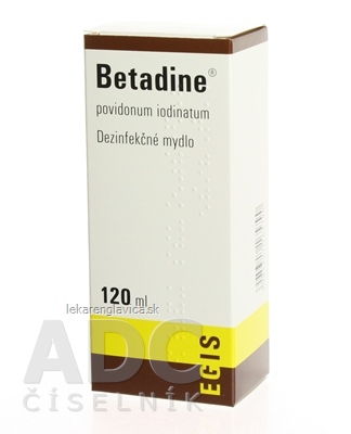 BETADINE DEZINFEKČNÉ MYDLO 75 MG/ML 1X120 ML