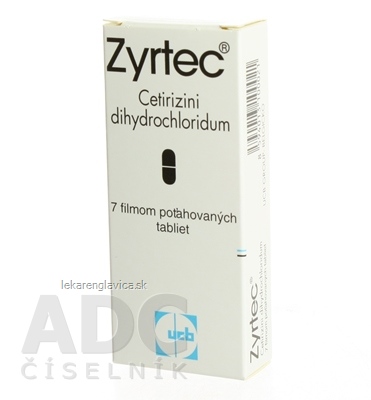 ZYRTEC TABLETY 10 MG 7 KS