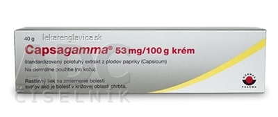 CAPSAGAMMA 53 MG/100 G KREM CRM 1X40 G (TUBA AL)