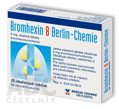 BROMHEXIN 8 BERLIN-CHEMIE TABLETY 8MG 1X25 KS
