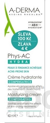A-DERMA PHYS-AC CREME COMPENSATRICE HYDRA (ZLAVA) 1X40 ML