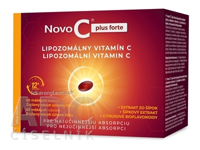 NOVO C PLUS FORTE LIPOZOMALNY VITAMIN C            60KS MAKKE CPS, S EXTRAKTOM ZO SIPOK A CITRUSOVYMI