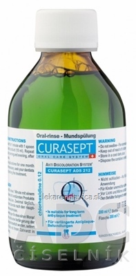 CURASEPT ADS 212 ÚSTNA VODA 0,12% 1X200 ML