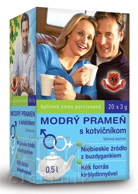 HERBEX MODRÝ PRAMEŇ S KOTVIČNÍKOM BYLINNÝ ČAJ 20X3 G (60 G)