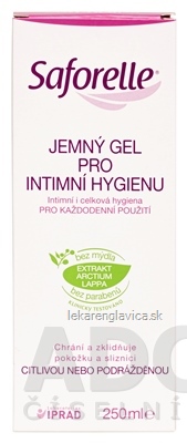 SAFORELLE INTENZÍVNY HYDRATAČNÝ ČISTIACI GÉL S LOPÚCHOM 1X250 ML
