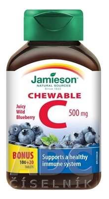 JAMIESON C VIT 500 MG CUCORIEDKA TABLETY 1X120 KS