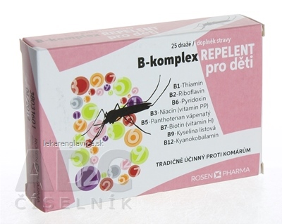 B - KOMPLEX REPELENT PRE DETI DRAZE 1X25 KS