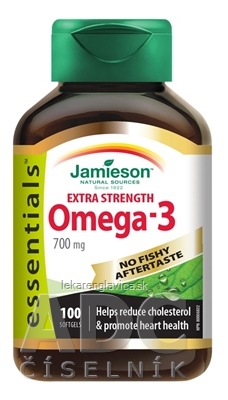 JAMIESON OMEGA-3 EXTRA 700MG SOFTGELOVE KAPSULY 1X100 KS