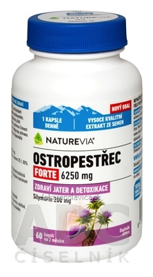 SWISS NATUREVIA PESTREC MARIANSKY FORTE 6250 MG    60KS CPS 1X60 KS