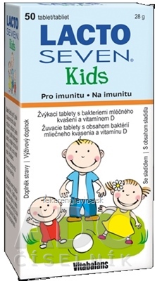  LACTOSEVEN KIDS 50KS                        50KS ZUVACIE TABLETY 1X50 KS